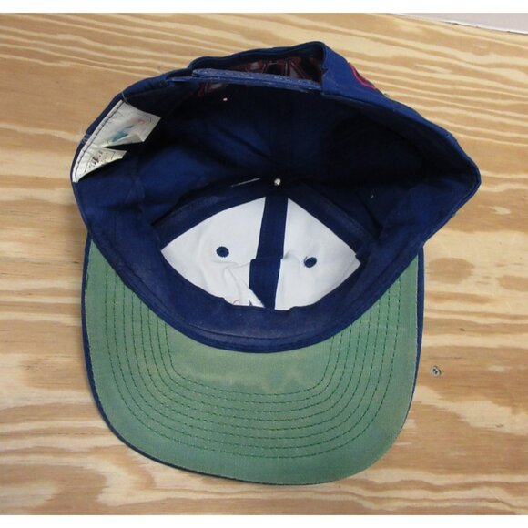 VINTAGE Atlanta Braves Hat Cap Snapback Spell Out Logo MLB Campri 90s * - Picture 8 of 13